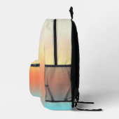 Stilvoller Orange Yellow Blue Sea Summer Beach Bedruckter Rucksack (Rechts)