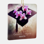 Stilvoller Orchids-Abschluss Keramikornament (Rechts)