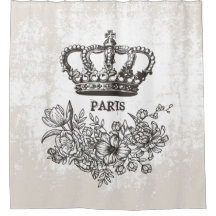 Stilvoller Paris Vintage-Kronen-Blumen-Grunge-Altl