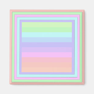 Stilvoller PastellPower-Quadrat-Magnet Magnet