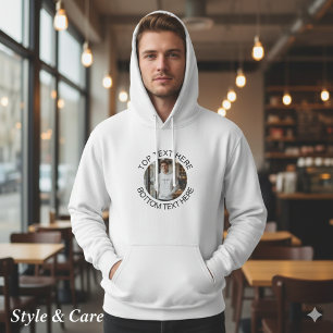 Stilvoller personalisierter Hoodie mit kreisförmig