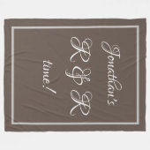 Stilvoller Personalisierter Name Rustic Tan "R & R Fleecedecke (Vorderseite (Horizontal))