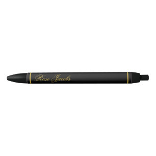 Stilvoller personalisierter Name schwarze Schrift Kugelschreiber