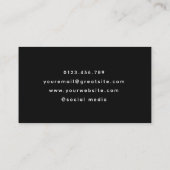 Stilvoller Piano Musiker Minimal Black and White Visitenkarte (Rückseite)