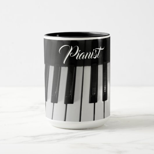 Stilvoller professioneller Pianist Tasse (Zentrum)