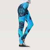 Stilvoller Quillback auf Blau - Leggings (Rechts)