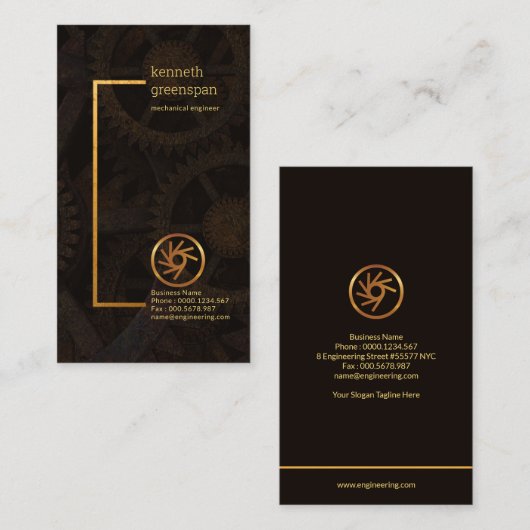 Stilvoller Rahmen-kreativer mechanischer Visitenkarte (Vorne/Hinten)