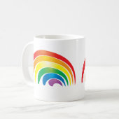 Stilvoller Regenbogen Kaffeetasse (Vorderseite Links)