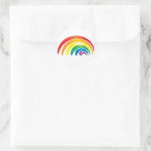Stilvoller Regenbogen Runder Aufkleber (Tasche)