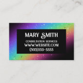 Stilvoller Regenbogen Visitenkarte (Vorderseite)