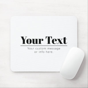 Stilvoller Retro-Modern-Text   Schwarz & Weiß Mousepad