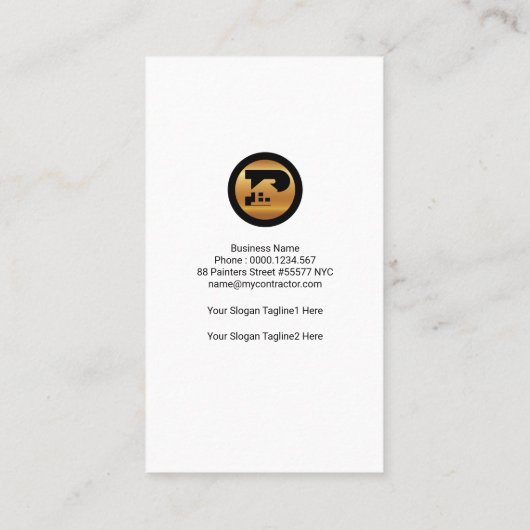 Stilvoller Retro Visitenkarte (Rückseite)