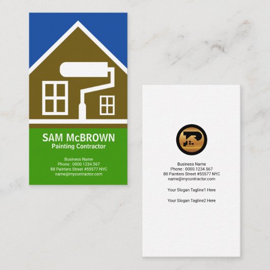 Stilvoller Retro Visitenkarte (Vorne/Hinten)