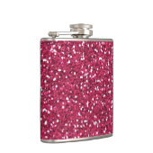 Stilvoller rosa Glitzer Flachmann (Rechts)