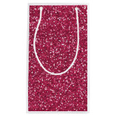 Stilvoller rosa Glitzer Kleine Geschenktüte (Vorderseite)