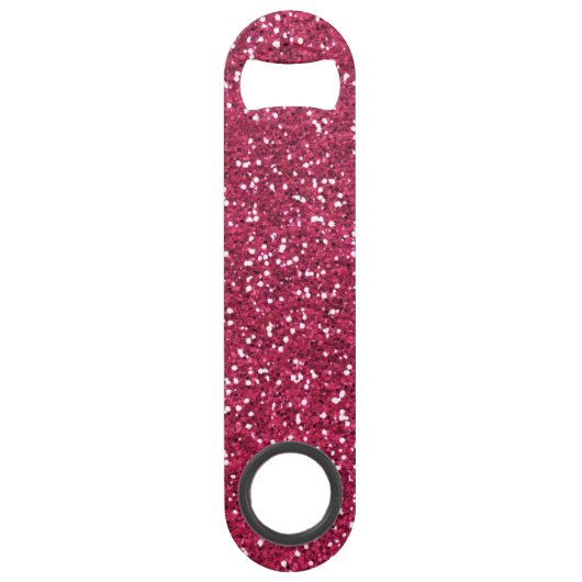Stilvoller rosa Glitzer Speedflaschenöffner (Rückseite)
