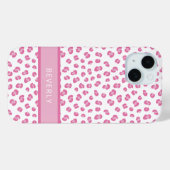 Stilvoller Rosa Leoparden Druck Personalisiert Case-Mate iPhone Hülle (Rückseite (Horizontal))