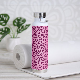 Stilvoller rosa Leopardenprint Trinkflasche