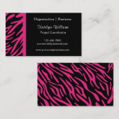 Stilvoller rosa Zebra Stripes Visitenkarten Visitenkarte (Vorne/Hinten)