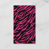 Stilvoller rosa Zebra Stripes Visitenkarten Visitenkarte (Rückseite)