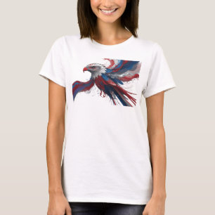 Stilvoller roter abstrakter Adler Mode Druck T-Shirt