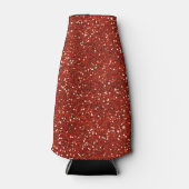 Stilvoller Roter Glitzer Flaschenkühler (Vorderseite)