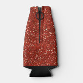 Stilvoller Roter Glitzer Flaschenkühler (Rückseite)