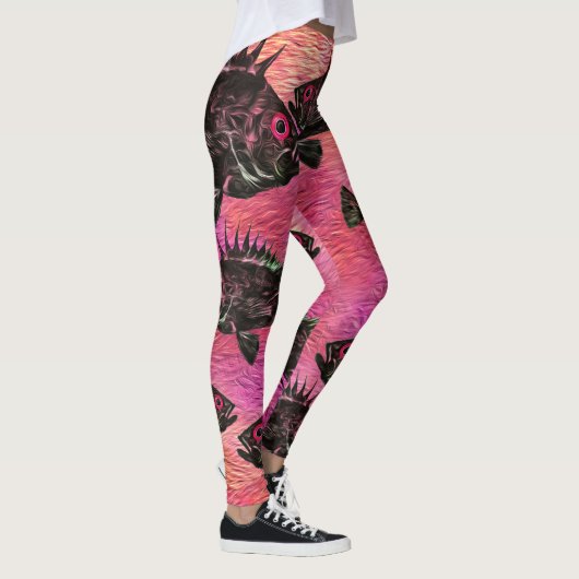 Stilvoller Rücken auf Rosa - Leggings (Rechts)