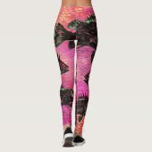 Stilvoller Rücken auf Rosa - Leggings (Rückseite)