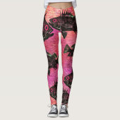 Stilvoller Rücken auf Rosa - Leggings (Vorderseite)