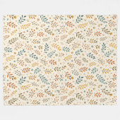 Stilvoller Rust-Sage-Boho-Wurfdecken-Design Art Fleecedecke (Vorderseite (Horizontal))
