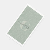 Stilvoller Rustikaler Salbei Grüner Botanischer Fl Serviette (Ecke)