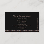 Stilvoller Schlichter Schwarz-Rose-Gold-Circle mit Visitenkarte (Rückseite)