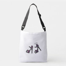 Stilvoller Schuh-Druck - Aubergine kariert