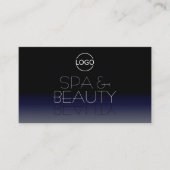 Stilvoller Schwarz-Blau-Chic-Mirror-Schriftart mit Visitenkarte (Vorderseite)