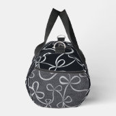 Stilvoller Schwarz-weißer Bow-Muster-Individuelle Duffle Bag (Rechts)
