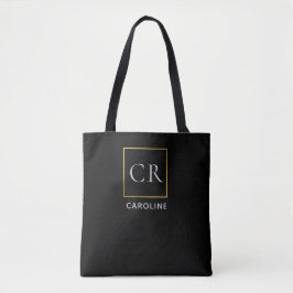 Stilvoller schwarzer moderner personalisierter tasche