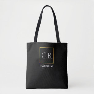 Stilvoller schwarzer moderner personalisierter tasche