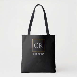 Stilvoller schwarzer moderner personalisierter tasche