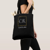 Stilvoller schwarzer moderner personalisierter  tasche (Von Nahem)