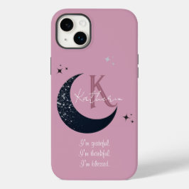 Stilvoller Schwarzer Mond Case-Mate iPhone 14 Plus Hülle