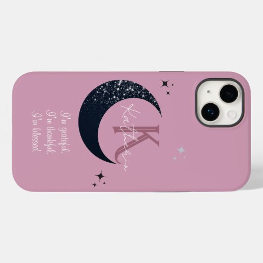 Stilvoller Schwarzer Mond Case-Mate iPhone Hülle (Rückseite (Horizontal))