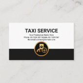Stilvoller Schwarzgrenzwerter Taxifahrer Visitenkarte (Rückseite)