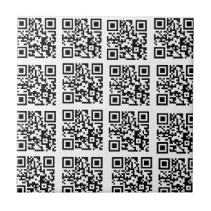 Stilvoller Schwarzweiss-QR Code Trivet Fliese