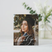 stilvoller Script-Abschluss danke Ihnen Karte (Stehend Vorderseite)