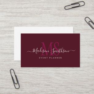Stilvoller Script-Eventplaner Visitenkarte