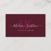 Stilvoller Script-Eventplaner Visitenkarte (Vorderseite)
