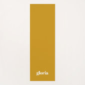 Stilvoller Senfgelber schlichter individuelle Name Yogamatte (Vorderseite)