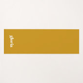 Stilvoller Senfgelber schlichter individuelle Name Yogamatte (Vorderseite (Horizontal))