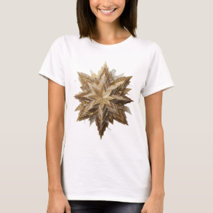 Stilvoller Silber GOLDENER STERN Modernes Design T-Shirt